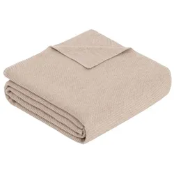Ibena Kuscheldecke Charlotte 140 x 200 cm Baumwolle Beige