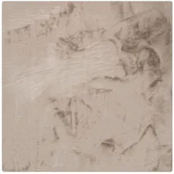 benuta Nest - Kunstfell-Teppich Dave Taupe 200x200 cm