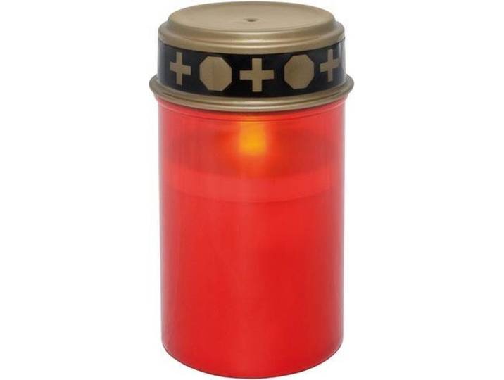 Hellum 520378, Lichtdecoratie figuur, Rood, Kaars, 1 gloeilamp(en), LED, Geel