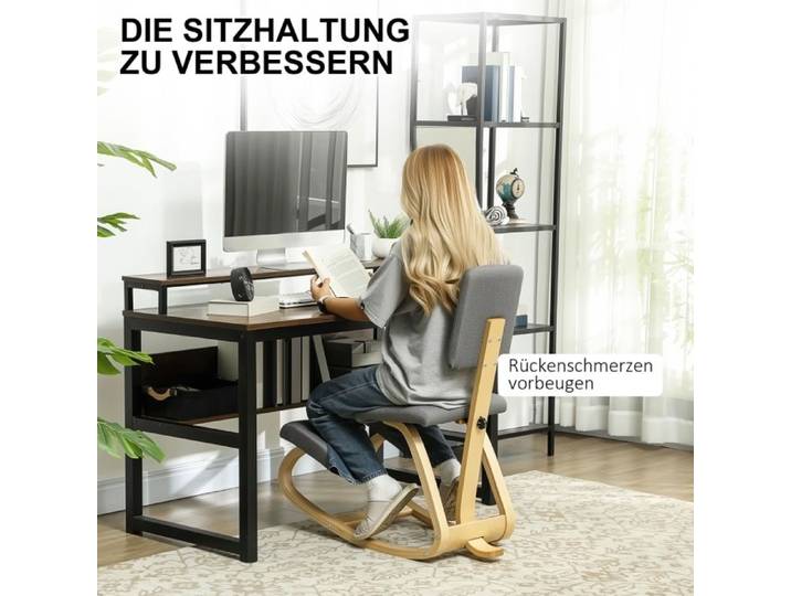 Ergonomique fauteuil à genoux fauteuil de santé pour la maison bureau méditation Gris
