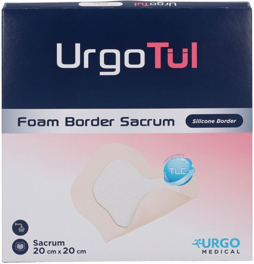 Urgotül Foam Border Sacrum 20x20 cm Verband 5stk
