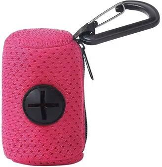 Inspire Select Dog Poop Bag Dispenser Portable Hanging Dog Waste Bag Holder For Walks & Outdoor Use rosered