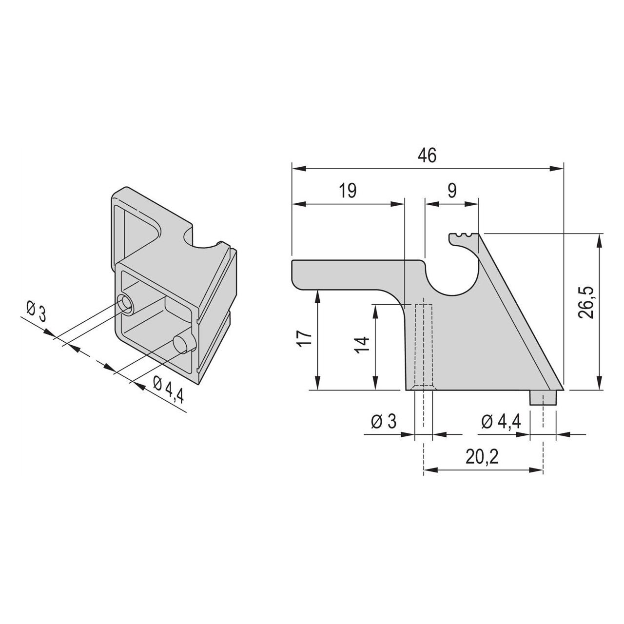 Schroff Kabelaufwicklung - KABELAUFWICKLER SET RAL7016 (24575800)