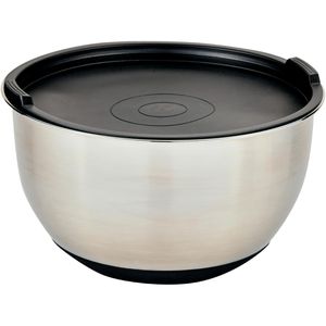 Kesper Schüssel 90896, mit Deckel, 5 Liter, Ø 26 cm, luftdicht und rutschfest, aus Edelstahl
