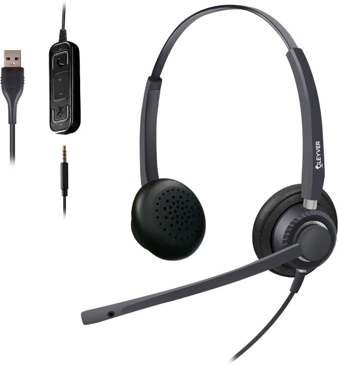 Cleyver HC65 USB + Jack Casque Duo double connexion Jack et USB