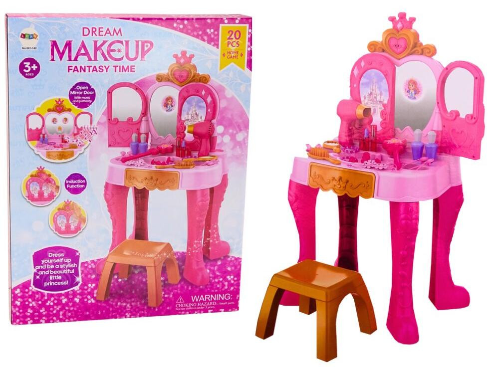 One Global Trade Kinderkaptafel met bewegingssensor en accessoires, Roze