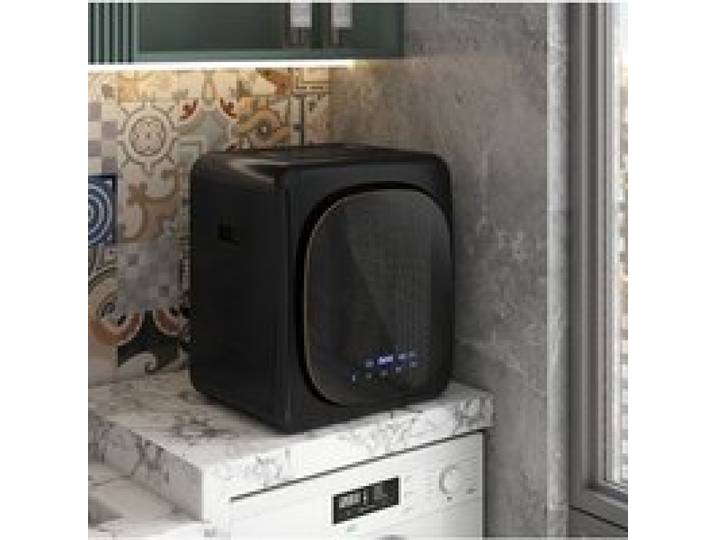 Mini seche-linge a evacuation 4 kg noir 6 programmes ecran LED tactile 800 W