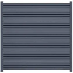 Endorphin, Gartenzaun, EASY-ROM DIY ALU-Rhombuszaun in anthrazit 2 Elemente 180x180cm 3 Pfosten 7x7x235cm