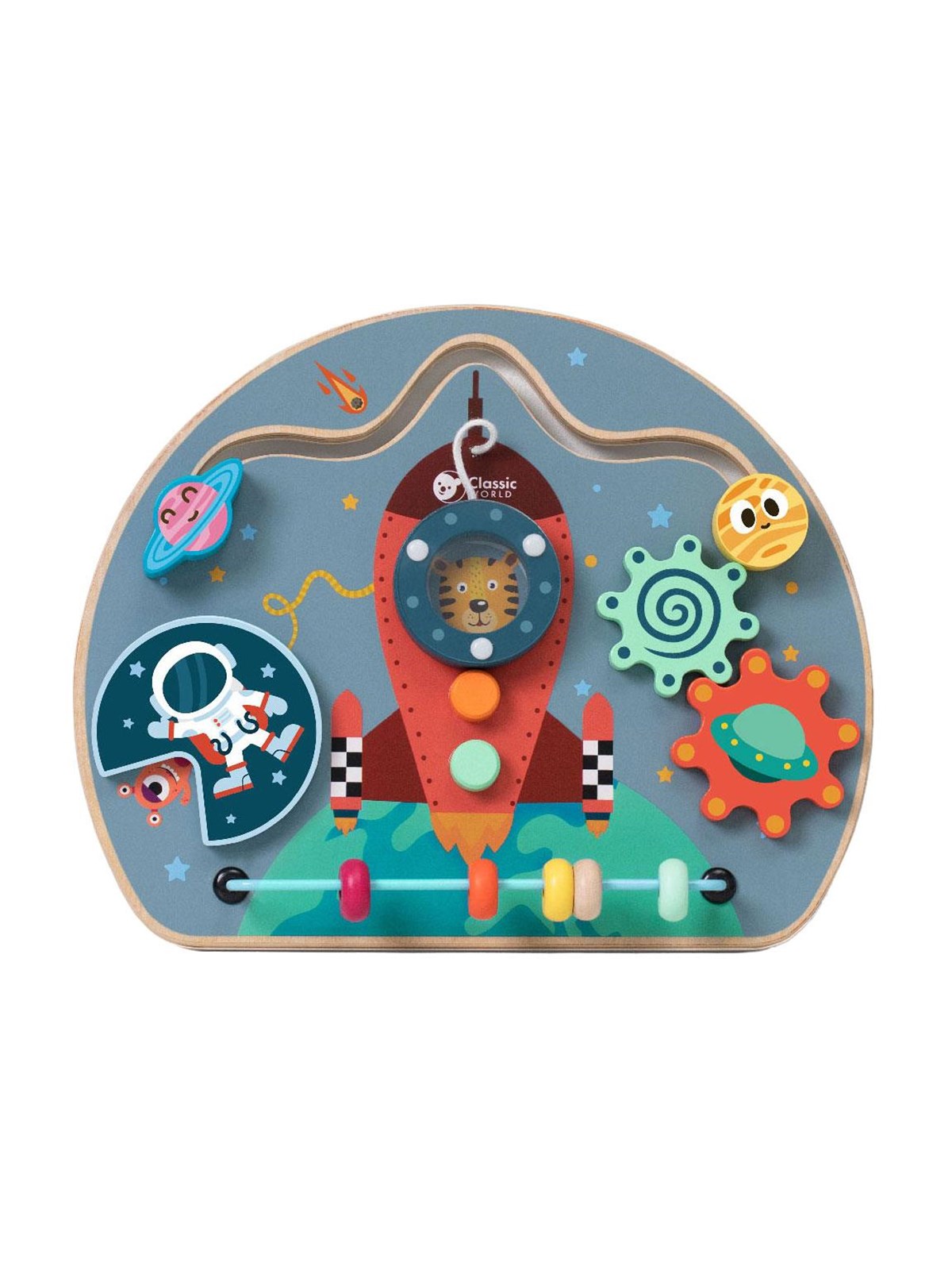 Classic World Wooden Activity Board Rocket