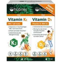 Hübner Vitamin D3 und K2 Kombipackung