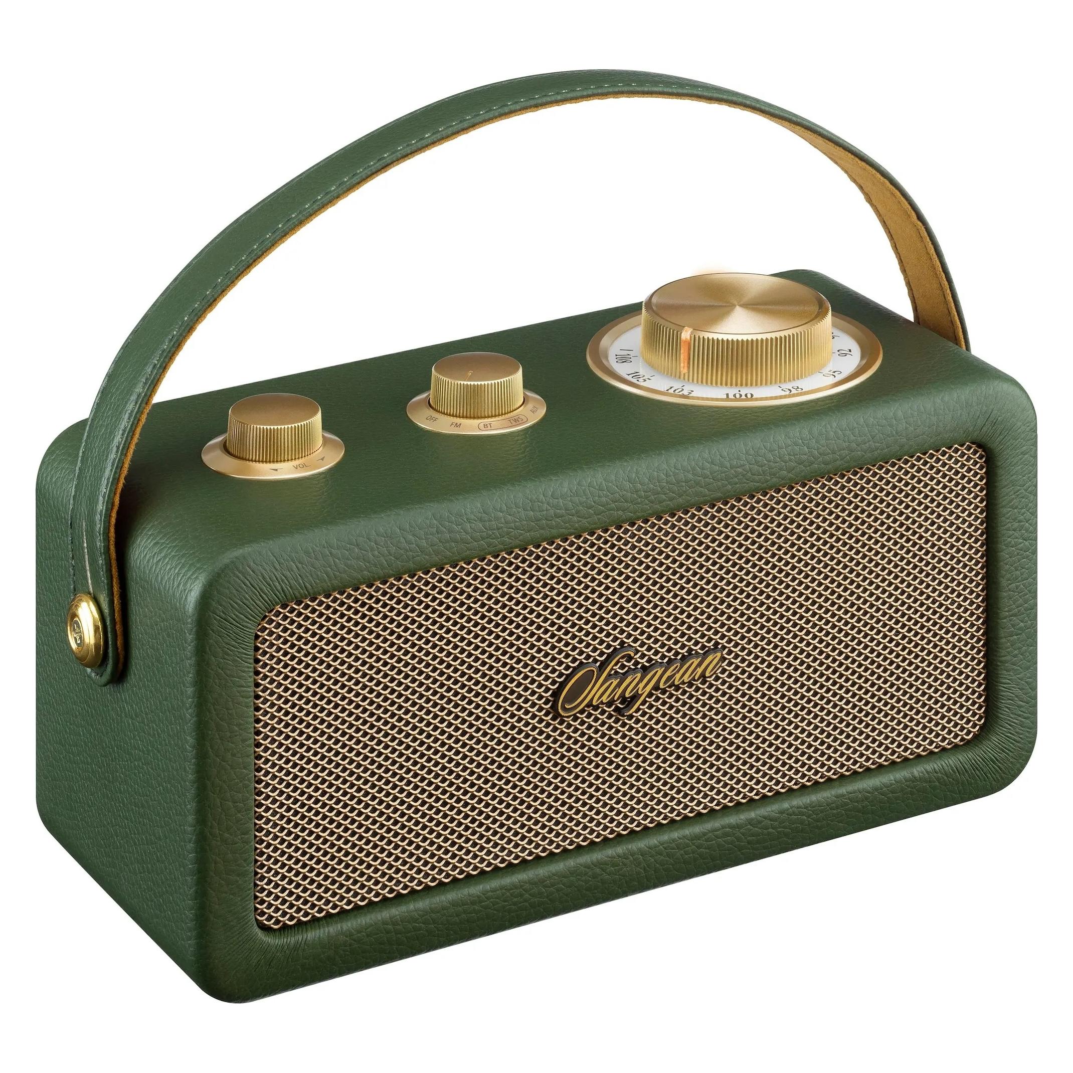 Sangean RA-101 Akku-Radio FM Bluetooth, AUX wiederaufladbar Grün, Gold (FM, Bluetooth) (A500523)