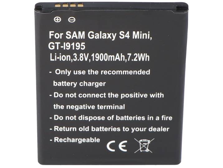 Samsung Galaxy S4 Mini - Replica batterij B500BE - 1900mAh - GT-I9190 GT-I9192 GT-I9195