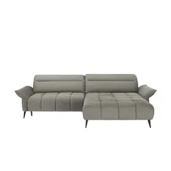 switch Ecksofa mit Kopfteilverstellung Cavani , grau , Maße (cm): B: 272 H: 95 T: 180.0