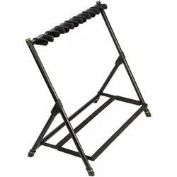 Gravity GGSMG07 Multi-Gitarrenständer 7-fach (Bass, E-Gitarre, Gitarre), Instrumentenständer + Halter, Schwarz