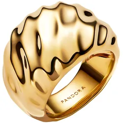 Pandora 163884C00 Damen Statement-Ring Wellig Goldfarben, 58/18,5