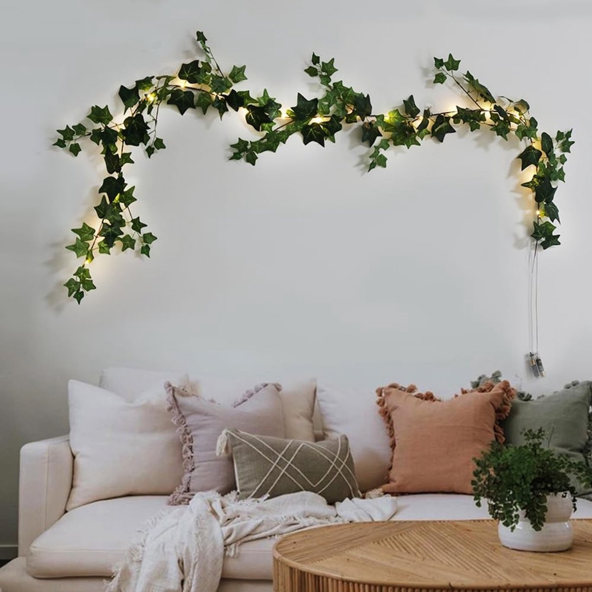 Merkloze Set van 2 Ivy Garland Lights met Wandplanken