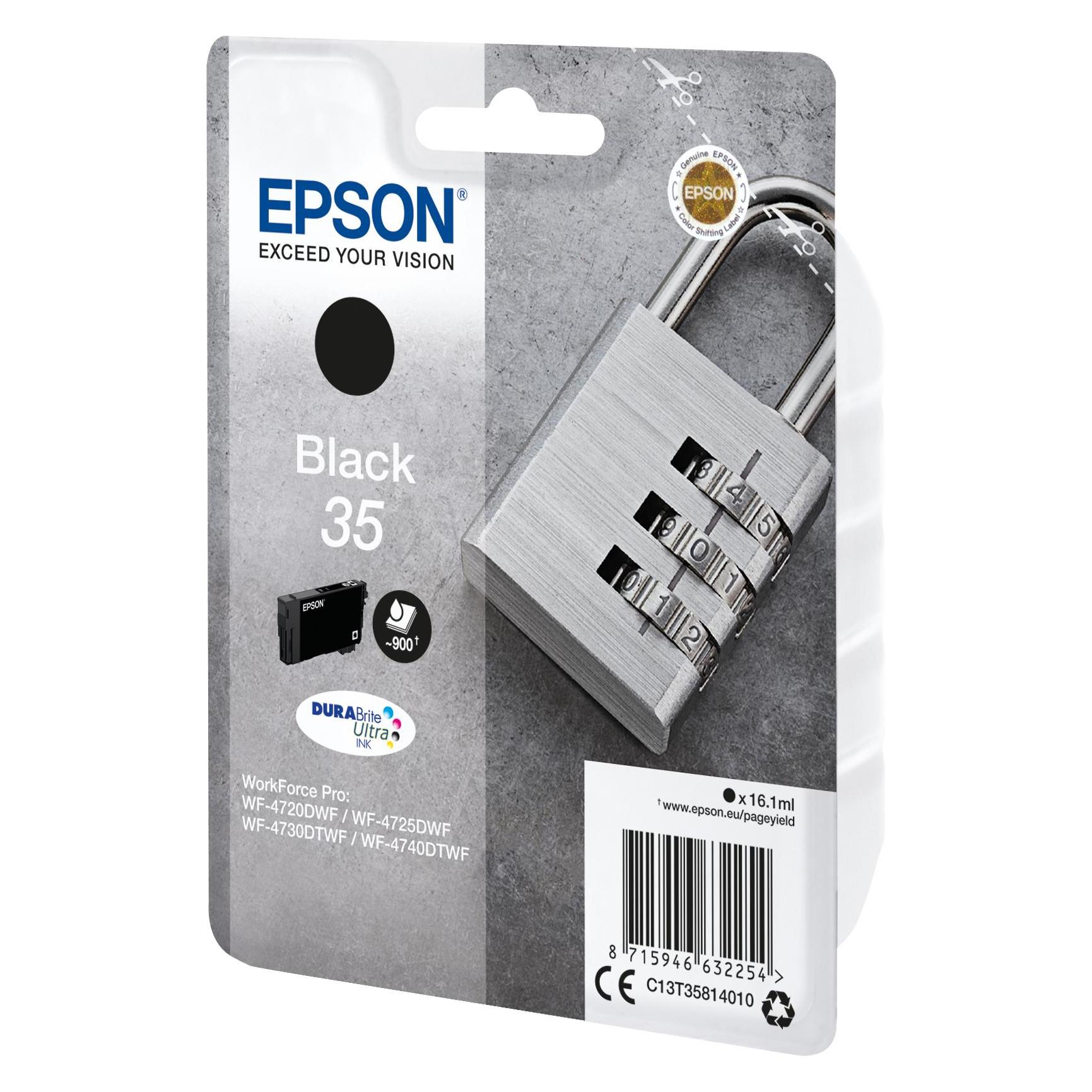 Epson Ink/35 Padlock BK SEC (BK) (C13T35814020)