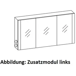 Artiqua LED-Spiegelschrank, Oxid Dunkelgrau quer, 071-SET-3-13-ZU-723 071-SET-3-13-ZU-723