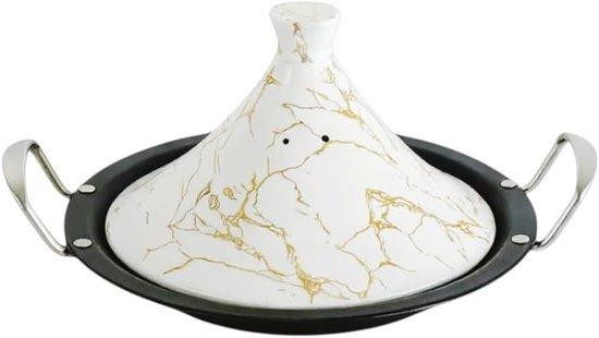 Royal Swiss Keramische Marokkaanse Stoofpan met Stoomventiel - Zwart - 34 cm