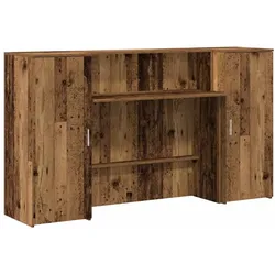 Rezeptionstheke Altholz 180x50x103,5cm Holzwerkstoff Atlas Infinite Panorama Modell