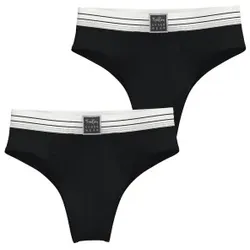 Björn Borg 2P Original Original High Waist Briefs Schwarz Baumwolle Large Damen
