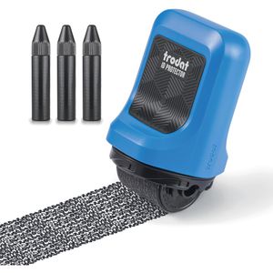 Trodat Datenschutzstempel ID Protector 199524, dokumentenecht, Rollstempel, aus Kunststoff, Rollbreite 25 mm, inkl. 3x Tinte, 3 Stück