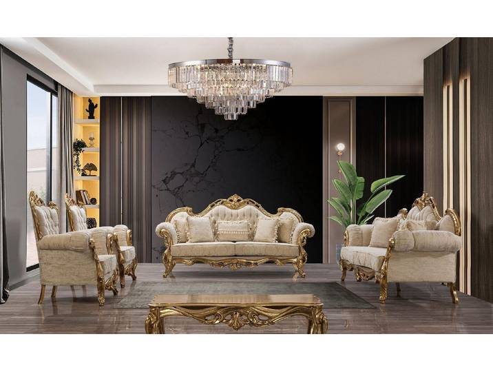 Xlmoebel Polstergarnitur Sofagarnitur 3311 Design Sofa Sitz Set Luxus Couchen Klassiker, (Polstergarnitur, 5-tlg., Sofagarnitur 3311 Design Sofa Sitz Set), Made in Europa