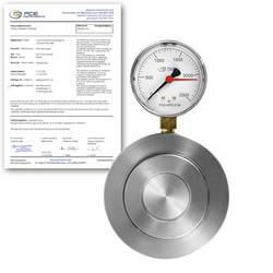 PCE Instruments PCE-HFG 2.5K-ICA Kraftaufnehmer inkl. ISO-Zertifikat kompakt für kl. Bauräume Schleppzeiger Stahl 27 mm PCE-HFG 2500-ICA