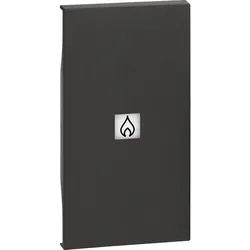 Legrand KG01M2PN LivingNow 2-modulige Tastenabdeckung mit Symbol ”Heizung” in der Farbe Black