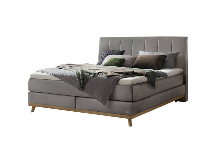 Hasena Boxspringbett Stefania stahl Stoff 160 x 200 cm - Boxspringbett