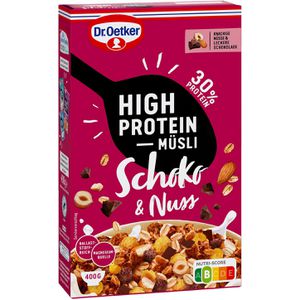 Dr.Oetker Müsli High Protein, Schoko & Nuss, 400g