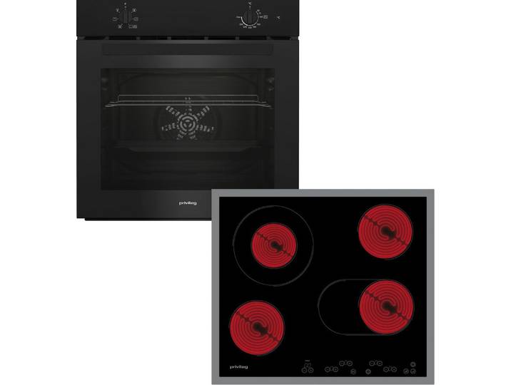 Privileg Backofen-Set BAKO 100 Black, Hydrolyse, Hydrolyse - schnelle und mühelose Reinigung mit der Kraft des Dampfes