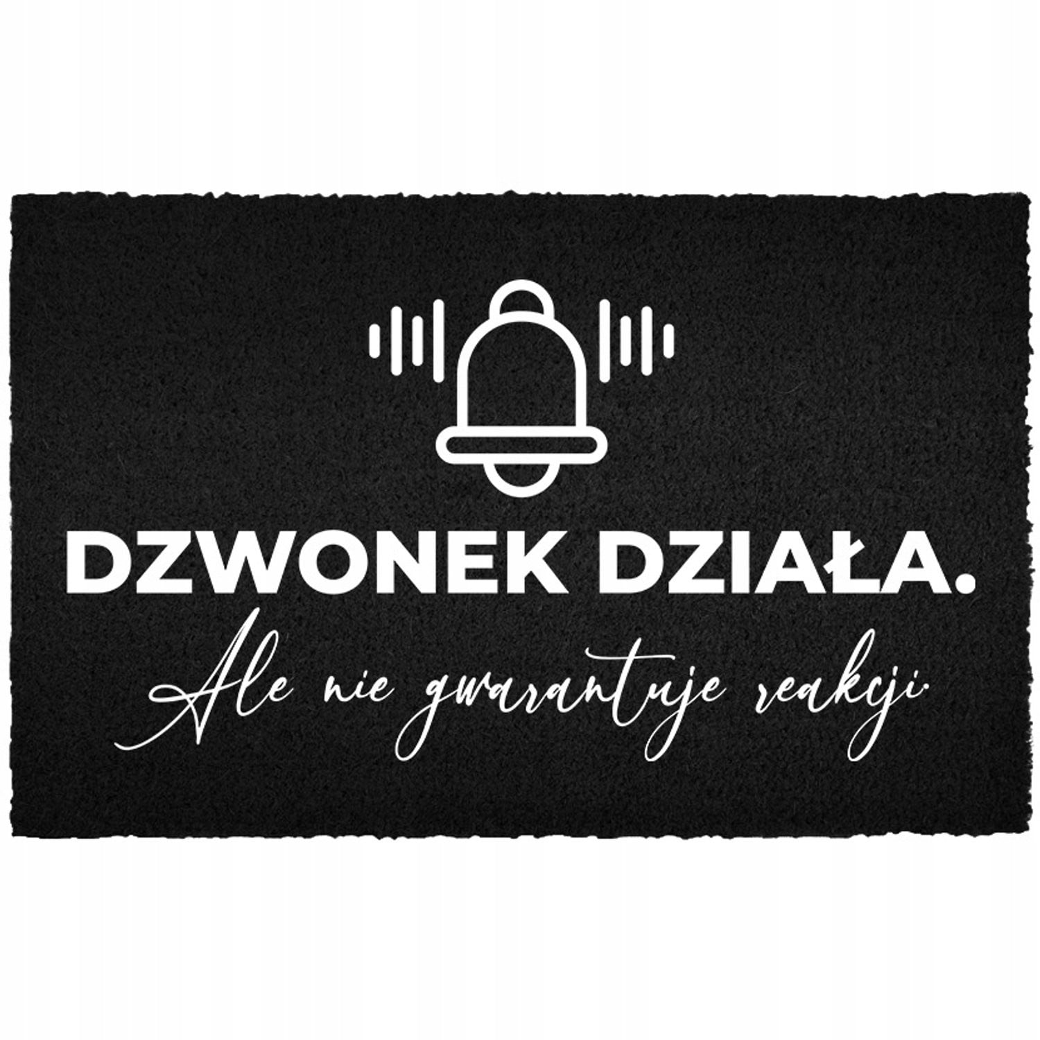 TabPrint Kokosmat Deurmat Zwart 40 x 60 cm