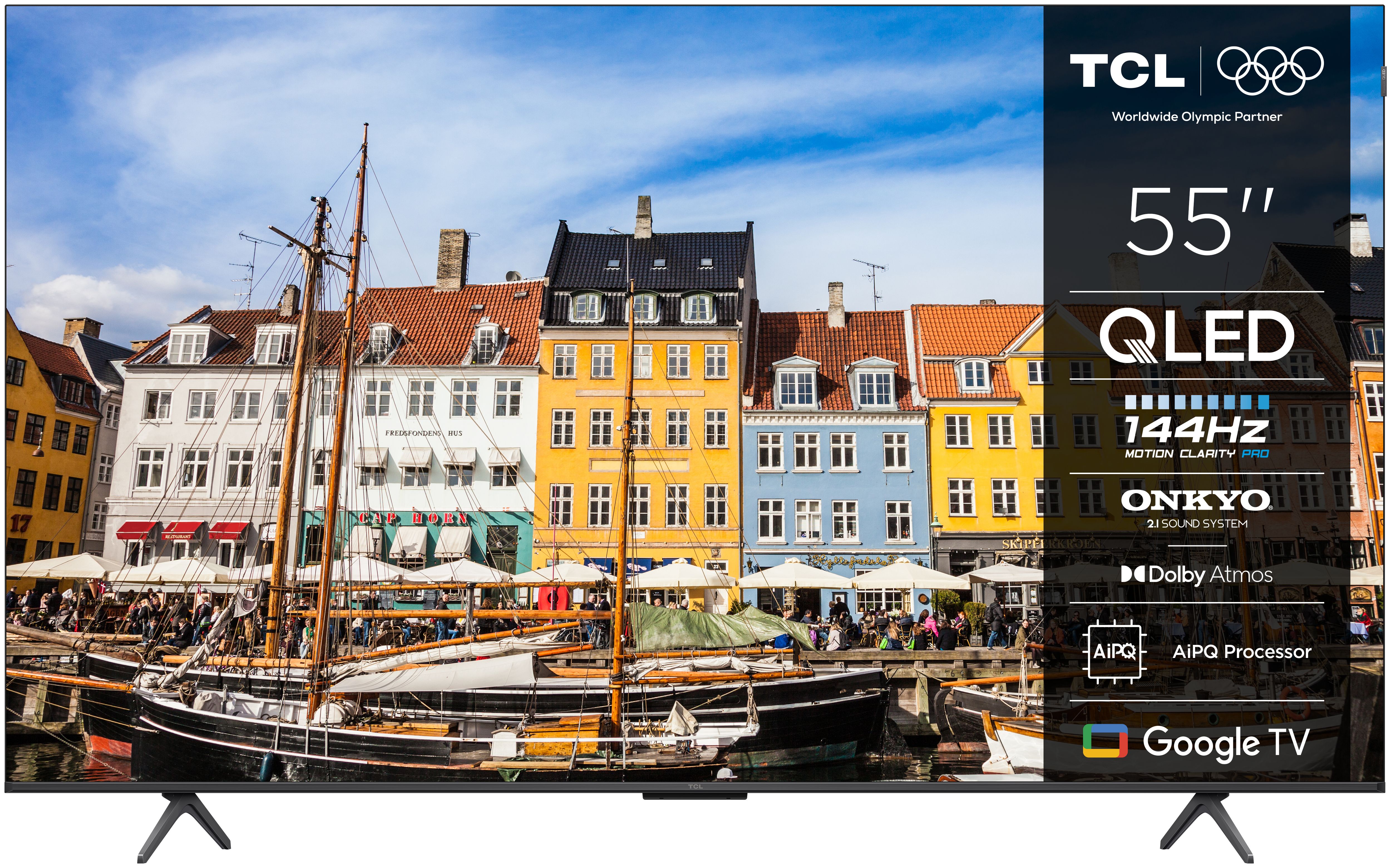 TCL 55QLED810K QLED 139,7 cm (55 Zoll) Fernseher 4K Ultra HD VESA 300 x 300 mm