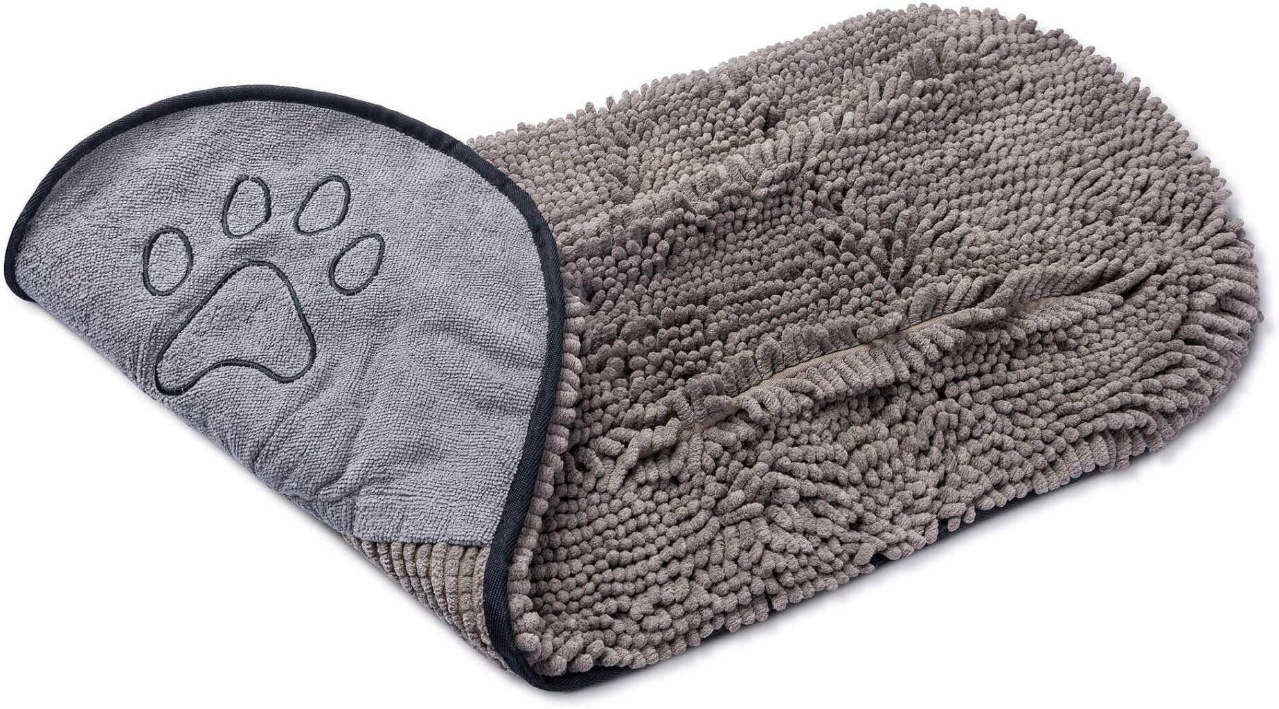 Handtuch "Dogs smarter by design Dirty Dog Shammy Towel", grau, B:33cm L:78cm, Mikrofaser, Handtücher, Handtuch grau B/L: 33cmx78cm, 1 Stk.