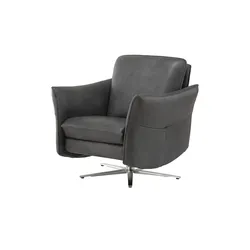 himolla Ledersessel  Cumurex ¦ grau ¦ Maße (cm): B: 80 H: 94 T: 88.0