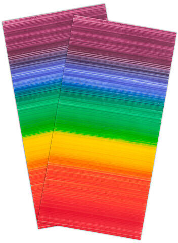 Wachsplatten "Regenbogen", 20 x 10 cm, 2 Stück