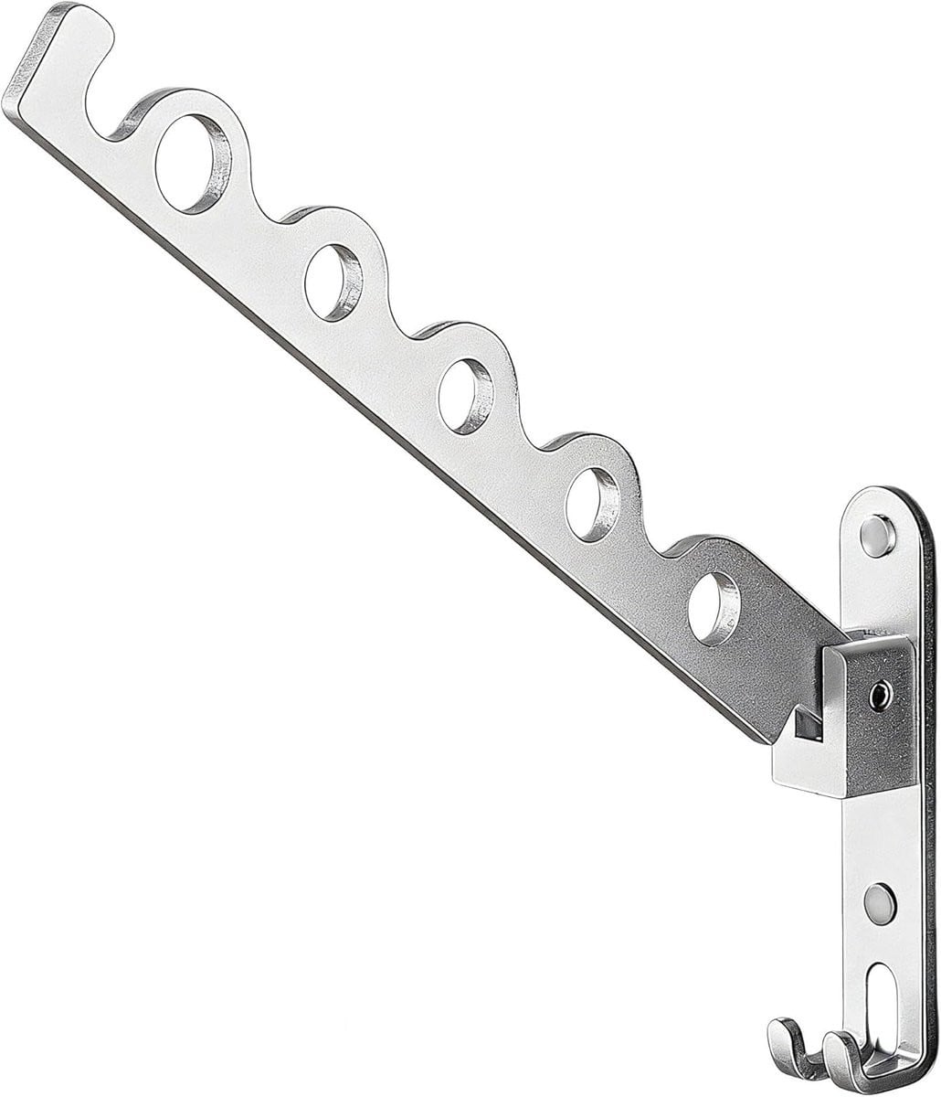 SnelShoppen Vouwbare Wand Kledinghaken van Aluminium, Ruimtebesparende Wandgemonteerde Kledingrails voor de Slaapkamer en Badkamer
