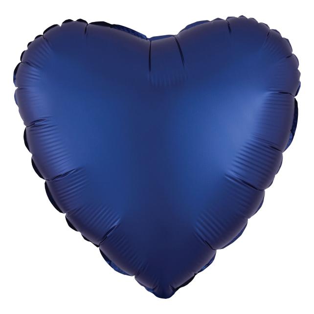 Amscan Standard Silk Lustre Navy Blau Folienballon Herz C (10x) (9914111-92)