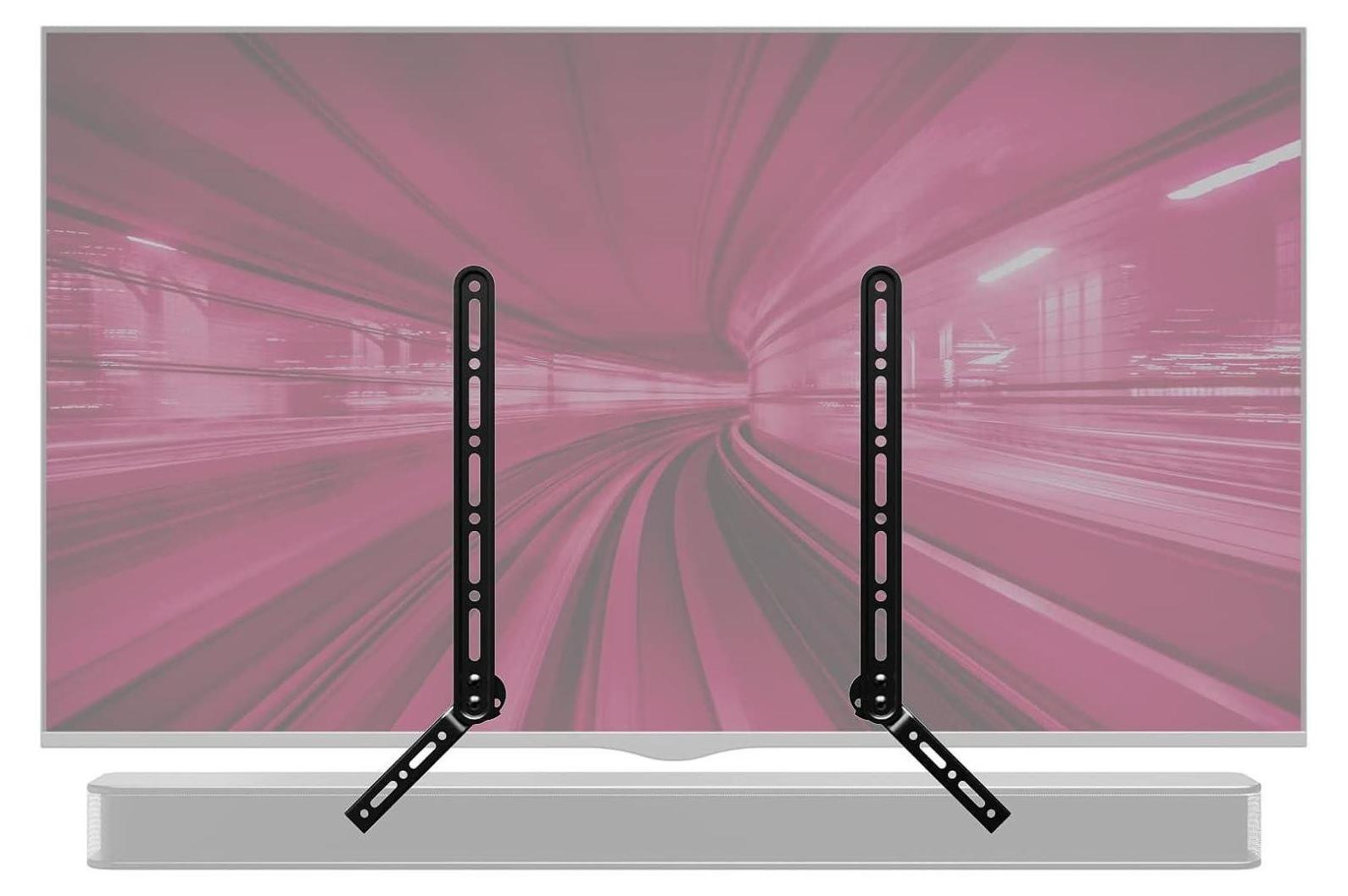 PUTORSEN Soundbar beugel voor TV, geschikt voor schermen van 23-65 inch, tot 15 kg, zwart