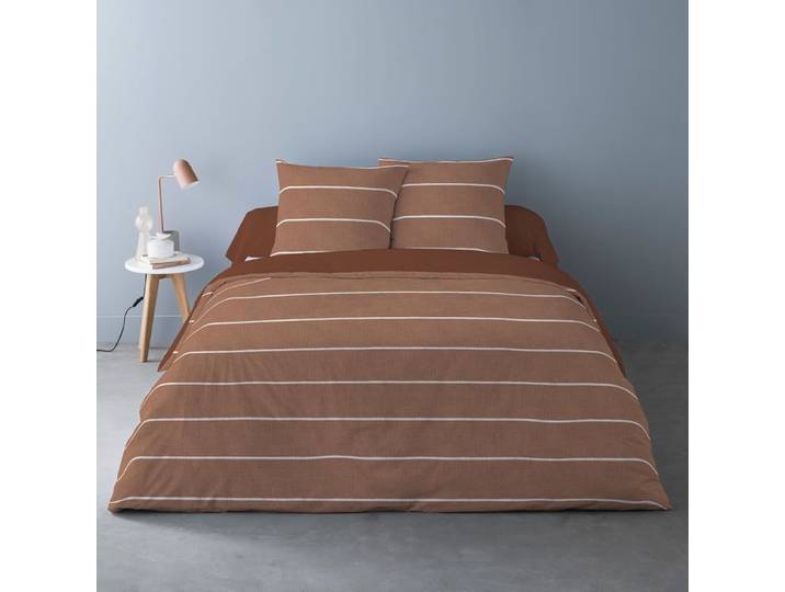 Parure de couette 100% coton flanelle imprimée 260x240 2 taies