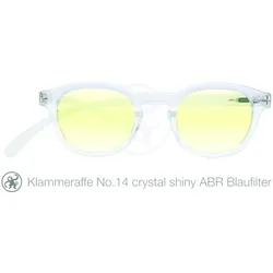 Lesebrille No.14 Klammeraffe Blaufilter crystal shiny