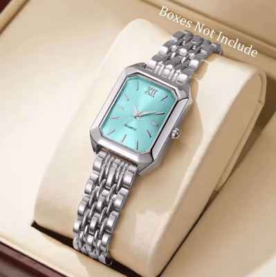 Inspire Essentials Rectangle Womens Quartz Watch Elegant Luxury Analog Style f