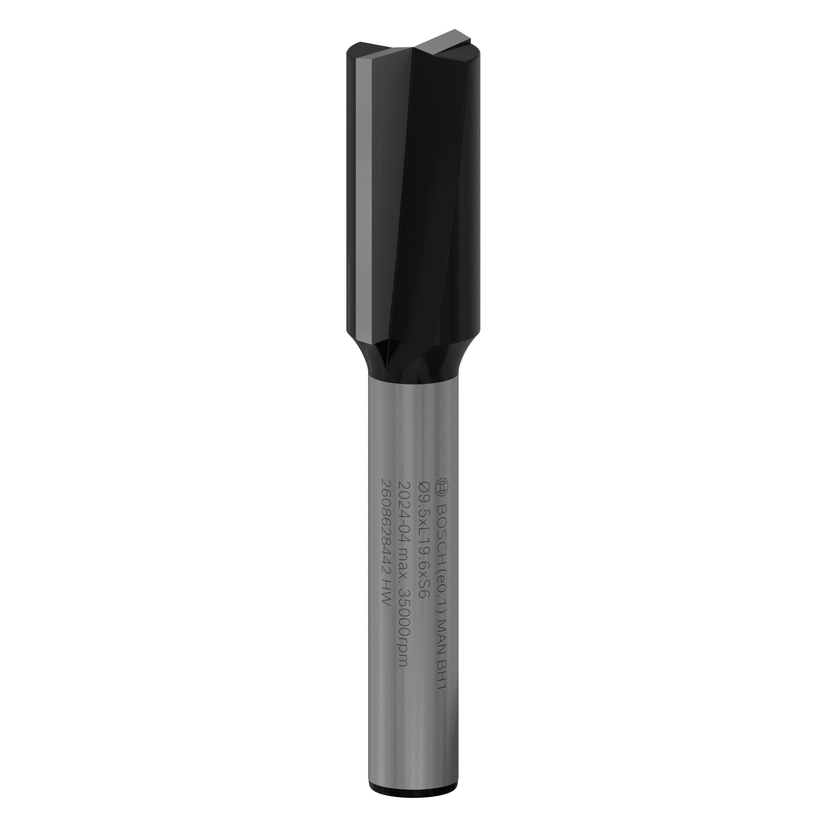 Bosch Professional Zubehör Nutfräser, 6 mm, D1 9,5 mm, L 19,5 mm, G 51 mm (2608628442)