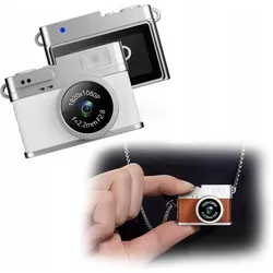 Xrec Aparat cyfrowy Mini Aparat Cyfrowy X4 2mp 1080p Lcd 0,96 Wisiorek Breloczek Zawieszka/ X4 Biały (2 Mpx), Kamera, Weiss