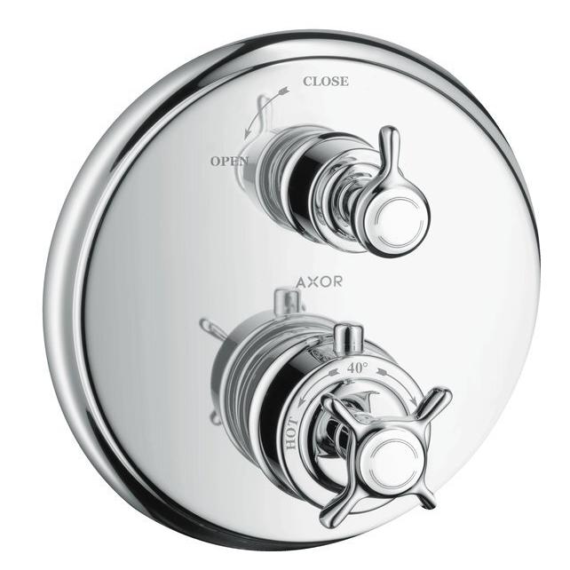 Axor Thermostat MONTREUX UP mit Abstellventil brushed nickel (16800820)