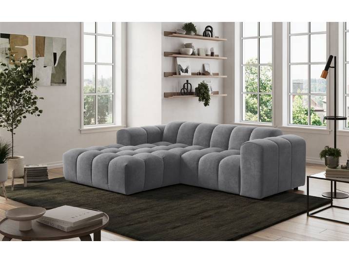 OTTO home Ecksofa Rocco L-Form, B: 248 cm, modernes Bubble-Sofa, großzügiger Sitzkomfort, Wohnlandschaft-Charakter, frei stellbar, modernes Design