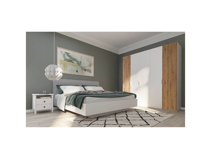 Armoire pure artisan 225 x 236cm Beige/Blanc alpin/Imitation chêne Artisan