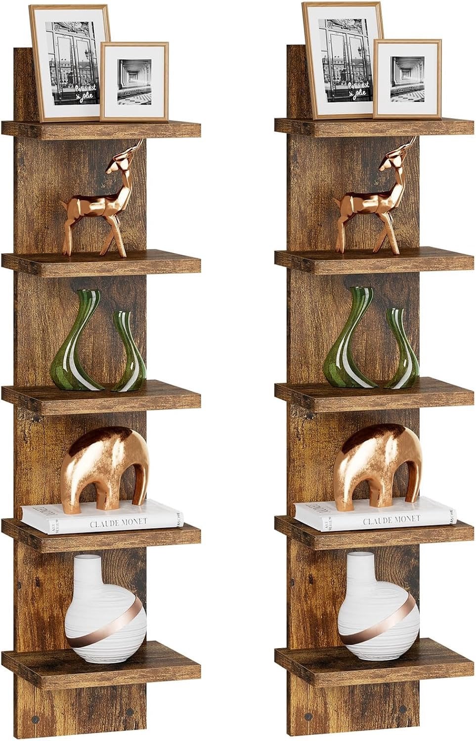 Verticale Wandplank met 5 Niveaus voor Opslag en Decoratie