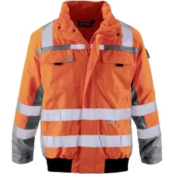 Warnschutz-Pilotenjacke Klasse 3 - L - orange/grau